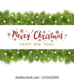 Christmas tree border with holiday decor