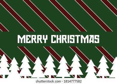 Christmas tree border with holiday decor on green