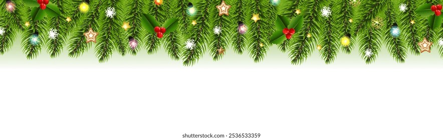 Christmas Tree Border White Background
With Gradient Mesh, Vector Illustration