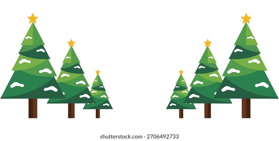 Christmas Tree Borders with Copy Space	
