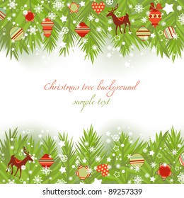Christmas tree borders vector illustration