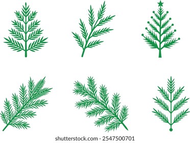 Ramificação da árvore de Natal sem fundo