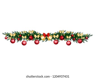 Christmas tree branch with toys