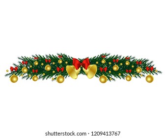 Christmas tree branch with toys