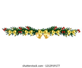 Christmas tree branch with toys