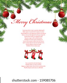 Christmas tree branches background