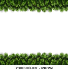 Christmas tree branches background