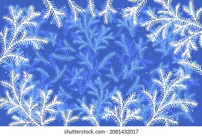 Fondo de las ramas del árbol de Navidad. Diseño de vacaciones para volante, tarjeta de saludo, banner, afiche de celebración, invitación de fiesta o calendario.