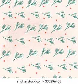 christmas tree branches wrapping paper design vector background