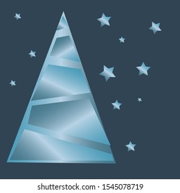 Christmas tree bright background.Vector illustration.