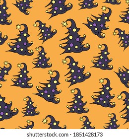 Christmas tree. Bright pattern, beautiful colors.