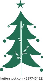CHRISTMAS TREE Bundle, Tree Outline, Christmas Ornaments, Tree Christmas, Christmas ClipArt, Pine Tree ClipArt