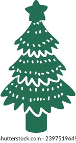 CHRISTMAS TREE-Paket, Baumübersicht, Weihnachtsschmuck, Weihnachtsweihnachtsfest, Weihnachtsklassekunst, Pine Tree Clip Art