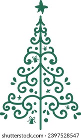 CHRISTMAS TREE-Paket, Baumübersicht, Weihnachtsschmuck, Weihnachtsweihnachtsfest, Weihnachtsklassekunst, Pine Tree Clip Art