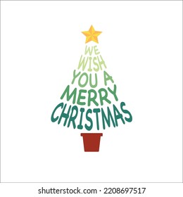 Christmas tree with calligraphy design.