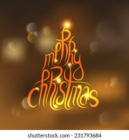 Christmas tree/ Calligraphy lettering 