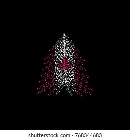 Christmas tree and Canadian flag