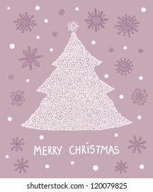Christmas tree card
