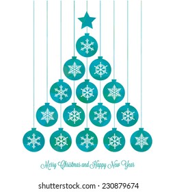 Christmas tree, christmas card