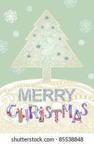 Christmas tree. Christmas Card