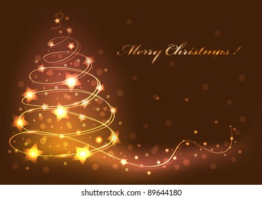 christmas tree card. abstract colorful vector illustration