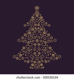 Christmas tree card background. 