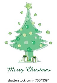 Christmas tree card design