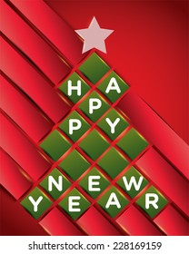 Christmas tree. Christmas card. Happy New Year.
