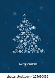 Christmas tree card. Merry Christmas!