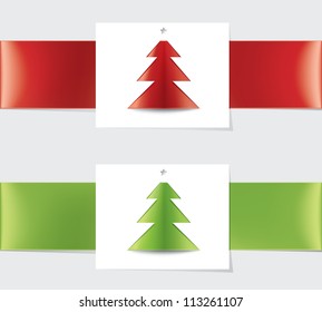 Christmas tree card vector background. Eps 8.