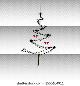Christmas tree card vector design for banner, projects and post