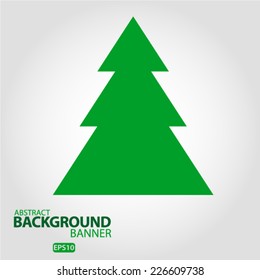 Christmas tree Christmas card. Vector EPS 10 illustration.