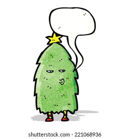 caricatura de un árbol de navidad
