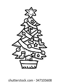 Christmas tree cartoon
