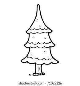 caricatura de un árbol de navidad
