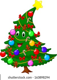 Christmas Tree Cartoon Character