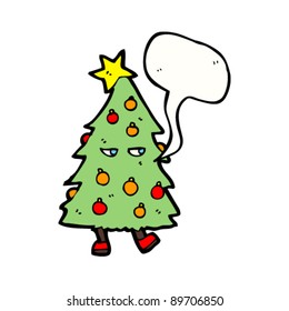 christmas tree cartoon character