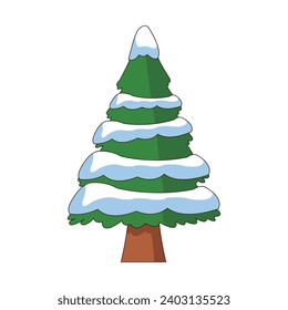 christmas tree cartoon symbol, and vector, Can be used for web, print, and mobile