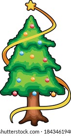 Christmas tree cartoon vector good for christmas
