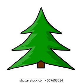 christmas tree cartoon vector symbol icon design. Beautiful illustration isolated on white background
