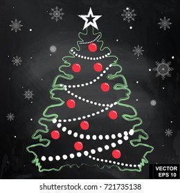 Christmas tree. Celebration. Happy New Year. Ornaments. For your design.