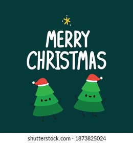 Christmas tree character design. Christmas tree vector.