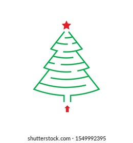 Christmas tree children's labyrinth conundrum