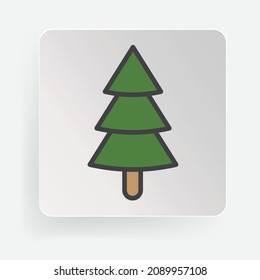 christmas tree christan's day symbol vector icon