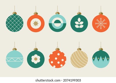 Christmas Tree Classic Baubles Illustrations