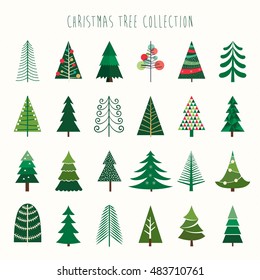 Christmas tree collection. 