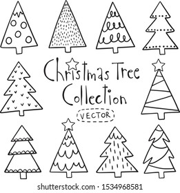 Christmas Tree collection Simple shapes