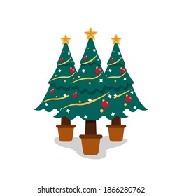 christmas tree collection. Vector Eps.10