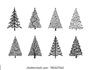 Christmas tree, collection for your design