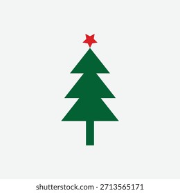 Design de ilustração de vetor de cor de árvore de Natal
